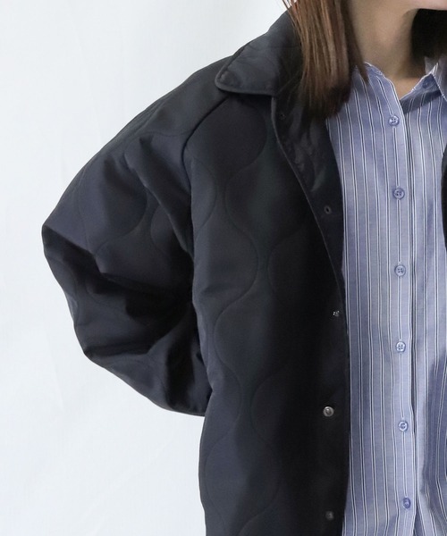 UNCORD（アンコード）の「【UNCORD】QUILTING COACH JACKET/キルティングコーチジャケット（ナイロンジャケット・メンズ・グレイッシュベージュ/カーキ/ブラック・LARGE/X-LARGE/MEDIUM）」の11枚目の写真