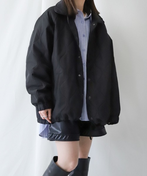 UNCORD（アンコード）の「【UNCORD】QUILTING COACH JACKET/キルティングコーチジャケット（ナイロンジャケット・メンズ・グレイッシュベージュ/カーキ/ブラック・LARGE/X-LARGE/MEDIUM）」の12枚目の写真