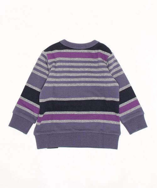 BeBe（ベベ）の「BeBe/ウラゲマルチボーダートレーナー(90~150cm)（スウェット・キッズ・ブルー系その他/グレー系その他・120/150/110/140/100/130/90）」の16枚目の写真