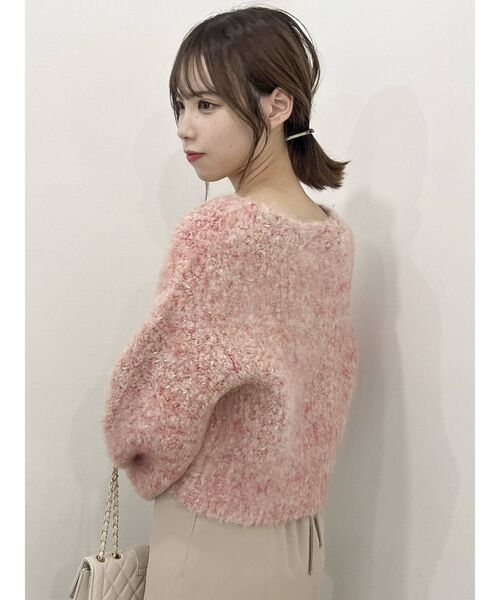 dazzlin（ダズリン）の「コットンキャンディクロップドニットトップス（ニット/セーター・レディース・レッド/パープル/ベージュ・FREE）」の17枚目の写真