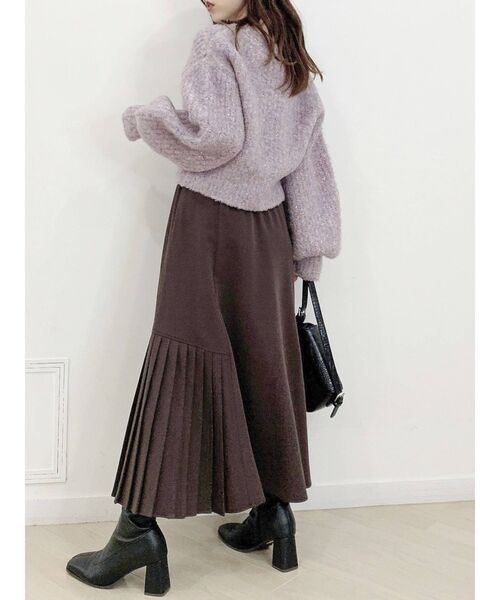 dazzlin（ダズリン）の「コットンキャンディクロップドニットトップス（ニット/セーター・レディース・レッド/パープル/ベージュ・FREE）」の22枚目の写真