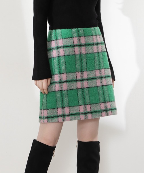 JILL STUART(ジルスチュアート)の「◆ケニーチェックスカート(スカート・レディース・グリーン/ネイビー・0/2/4)」の2枚目の写真