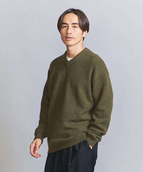 【美品】H BEAUTY&YOUTH ツイストコットン バルーンVネックニット 極美品 H BEAUTY&YOUTH エイチ 22SS 5GAUGE BALLOON SKIPPER