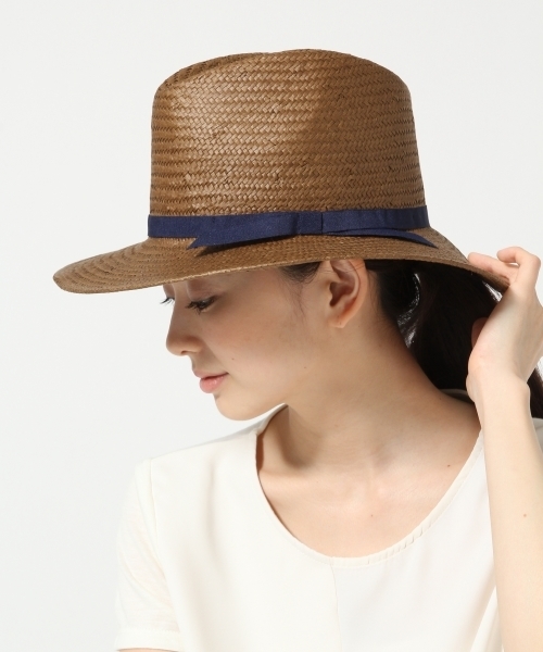 LEPSIM（レプシィム）の「ペーパーツバヒロハット　560272（ハット・レディース・アイボリー/ダークブラウン/キャメル・ONE SIZE）」の3枚目の写真