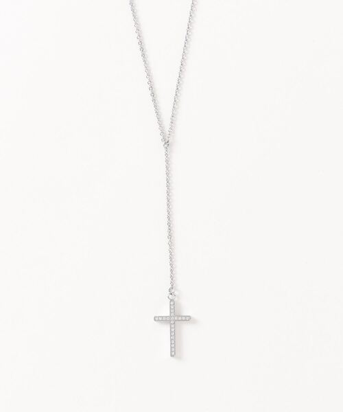 【セール】■サージカルステンレス316L■金属アレルギー対応 クロスモチーフストーンネックレス（ネックレス）｜ONE DAY KMC （ワンデイケーエムシー）