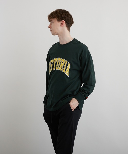 VIBGYOR(ヴィブジョー)の「アップリケ刺繡(サテン素材)LS CN(BEY)(Tシャツ/カットソー・メンズ・ホワイト/ブラック/ダークグリーン・FREE)」の10枚目の写真