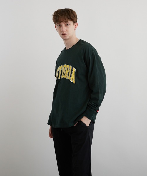 VIBGYOR(ヴィブジョー)の「アップリケ刺繡(サテン素材)LS CN(BEY)(Tシャツ/カットソー・メンズ・ホワイト/ブラック/ダークグリーン・FREE)」の11枚目の写真