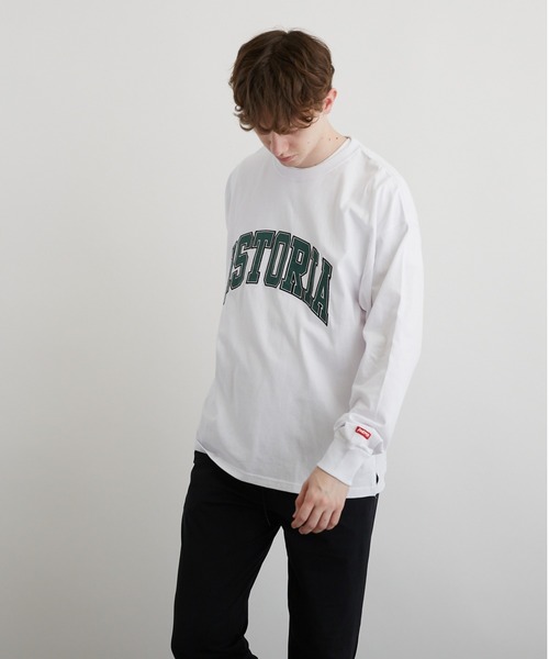 VIBGYOR(ヴィブジョー)の「アップリケ刺繡(サテン素材)LS CN(BEY)(Tシャツ/カットソー・メンズ・ホワイト/ブラック/ダークグリーン・FREE)」の12枚目の写真