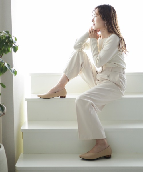 SESTO（セスト）の「立体クッションインソールのVカット美脚ウッドヒールパンプス（パンプス・レディース・ベージュ/ブラウン/アイボリー/ブラック・22.5cm/23.0cm/23.5cm/24.0cm/24.5cm/25.0cm）」の14枚目の写真