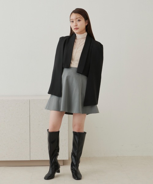 VANNIE U（ヴァニーユー）の「パターンフレアミニスカート（スカート・レディース・ブラック/グレー・FREE）」の17枚目の写真