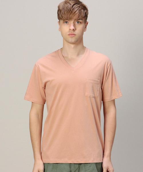 BEAUTY&YOUTH UNITED ARROWS（ビューティーアンドユースユナイテッドアローズ）の「BY チューブ 1ポケット VネックTシャツ： ◆（Tシャツ/カットソー・メンズ・ホワイト/グレー/ライトピンク/クリーム/ライム/ネイビー・MEDIUM/SMALL/LARGE/X-LARGE）」の9枚目の写真