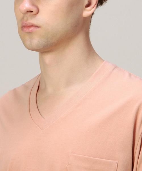 BEAUTY&YOUTH UNITED ARROWS（ビューティーアンドユースユナイテッドアローズ）の「BY チューブ 1ポケット VネックTシャツ： ◆（Tシャツ/カットソー・メンズ・ホワイト/グレー/ライトピンク/クリーム/ライム/ネイビー・MEDIUM/SMALL/LARGE/X-LARGE）」の11枚目の写真