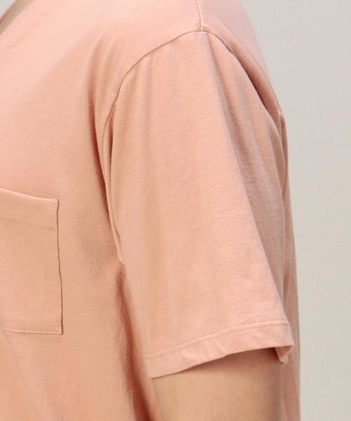 BEAUTY&YOUTH UNITED ARROWS（ビューティーアンドユースユナイテッドアローズ）の「BY チューブ 1ポケット VネックTシャツ： ◆（Tシャツ/カットソー・メンズ・ホワイト/グレー/ライトピンク/クリーム/ライム/ネイビー・MEDIUM/SMALL/LARGE/X-LARGE）」の12枚目の写真