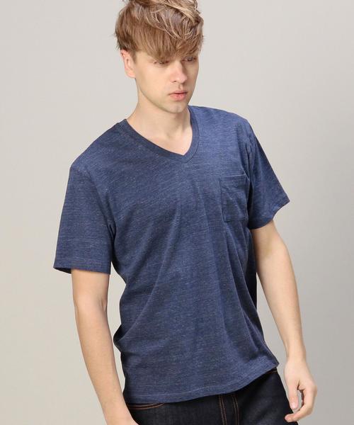 BEAUTY&YOUTH UNITED ARROWS（ビューティーアンドユースユナイテッドアローズ）の「BY チューブ 1ポケット VネックTシャツ： ◆（Tシャツ/カットソー・メンズ・ホワイト/グレー/ライトピンク/クリーム/ライム/ネイビー・MEDIUM/SMALL/LARGE/X-LARGE）」の19枚目の写真