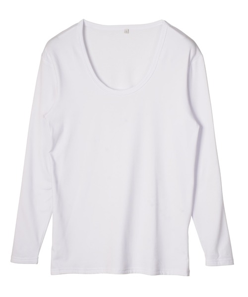 jiggys shop(ジギーズショップ)の「裏起毛 Uネック ヒートインナー 長袖Tシャツ(Tシャツ/カットソー・メンズ・ネイビー/チャコール/ホワイト/ブラック・LARGE/X-LARGE/SMALL/MEDIUM)」の5枚目の写真