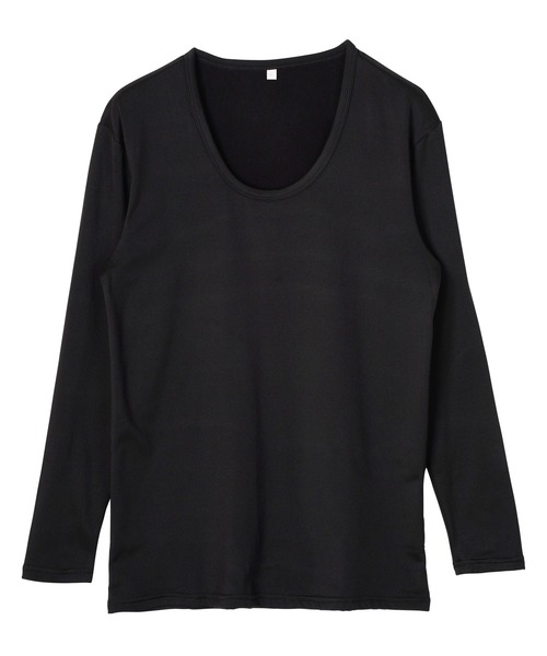 jiggys shop(ジギーズショップ)の「裏起毛 Uネック ヒートインナー 長袖Tシャツ(Tシャツ/カットソー・メンズ・ネイビー/チャコール/ホワイト/ブラック・LARGE/X-LARGE/SMALL/MEDIUM)」の6枚目の写真