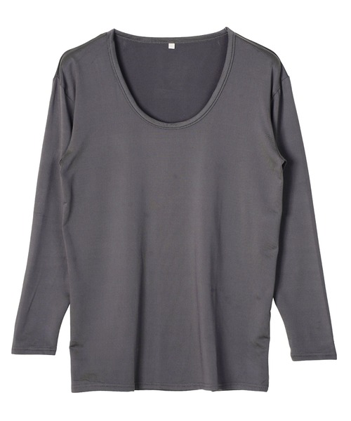 jiggys shop(ジギーズショップ)の「裏起毛 Uネック ヒートインナー 長袖Tシャツ(Tシャツ/カットソー・メンズ・ネイビー/チャコール/ホワイト/ブラック・LARGE/X-LARGE/SMALL/MEDIUM)」の7枚目の写真
