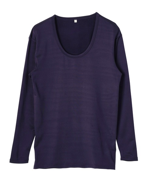 jiggys shop(ジギーズショップ)の「裏起毛 Uネック ヒートインナー 長袖Tシャツ(Tシャツ/カットソー・メンズ・ネイビー/チャコール/ホワイト/ブラック・LARGE/X-LARGE/SMALL/MEDIUM)」の8枚目の写真