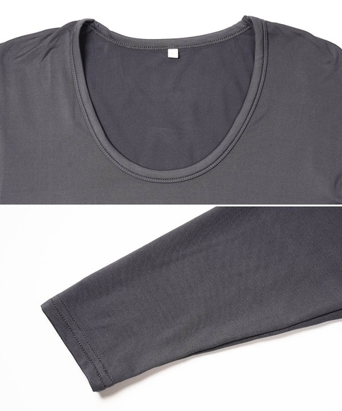 jiggys shop(ジギーズショップ)の「裏起毛 Uネック ヒートインナー 長袖Tシャツ(Tシャツ/カットソー・メンズ・ネイビー/チャコール/ホワイト/ブラック・LARGE/X-LARGE/SMALL/MEDIUM)」の21枚目の写真