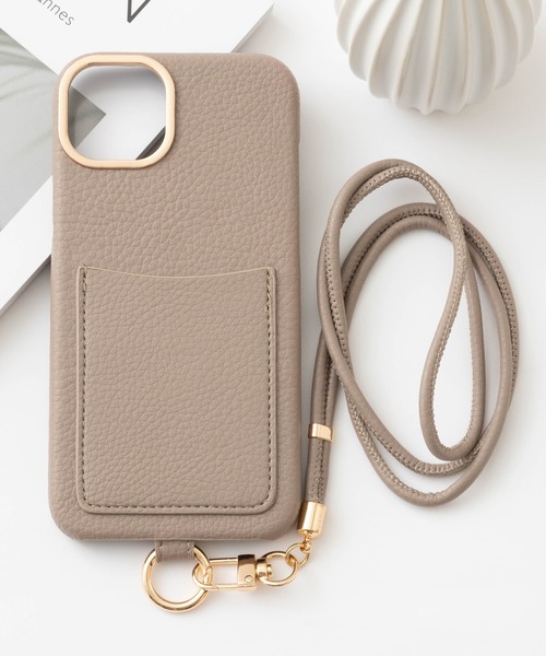 emonique（エモニーク）の「iPhone カード収納ポケット付き ショルダーストラップ PUレザー スマホケース カバー【SE/11/11pro/12/12mini/13/13mini/13pro/14/14plus/14pro/14promax/15/15pro/16/16e/17/17pro/Air対応】（スマホケース/カバー・レディース・ベージュ/ピンク/ブラック/グリーン系その他・iPhone 11 Pro/iPhone 14 Plus/iPhone 14 Pro/iPhone 14/iPhone 13 Pro/iPhone 11/iPhone 12/iPhone 13/iPhone 14 Pro Max/iPhone 12 mini/iPhone 13 mini/iPhone 7/8/SE(第2/第3世代)/iPhone 15/iPhone 15 Pro/iPhone 16/iPhone 16e/iPhone 17 Pro/iPhone Air/iPhone 17）」の19枚目の写真