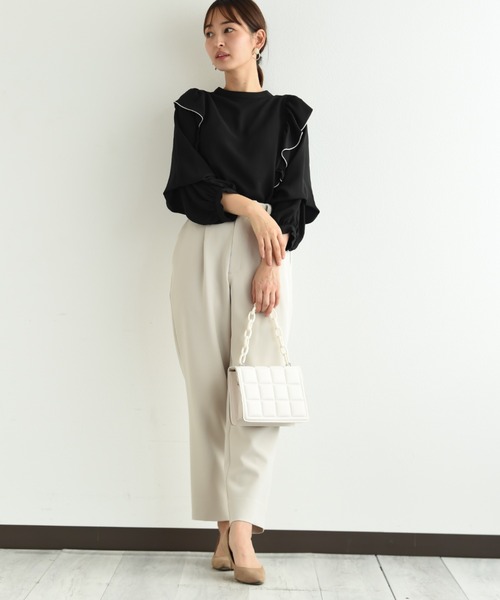 INTERPLANET（インタープラネット）の「【ＵＶ・吸水速乾】ダブルクロスセンターラインテーパードパンツ（その他パンツ・レディース・ネイビー/グレイッシュベージュ/ブルー・LARGE/MEDIUM）」の17枚目の写真