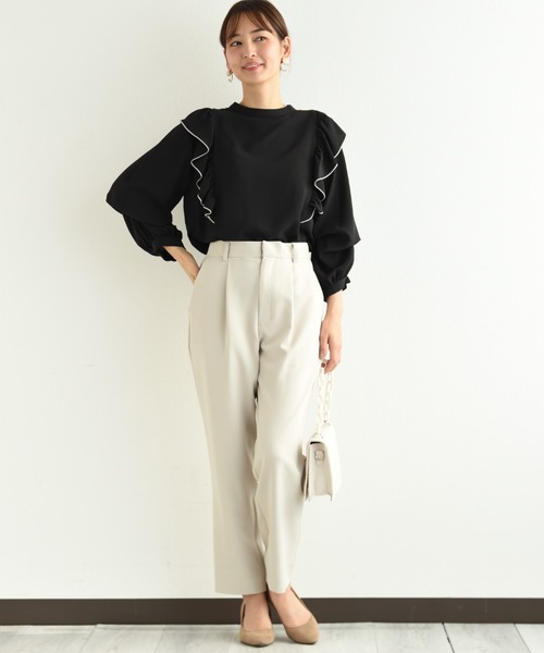 INTERPLANET（インタープラネット）の「【ＵＶ・吸水速乾】ダブルクロスセンターラインテーパードパンツ（その他パンツ・レディース・ネイビー/グレイッシュベージュ/ブルー・LARGE/MEDIUM）」の21枚目の写真