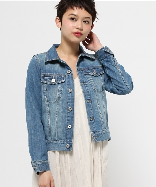 CIAOPANIC TYPY（チャオパニックティピー）の「Gジャン（デニムジャケット・レディース・ブルー/ネイビー・MEDIUM/SMALL）」の11枚目の写真