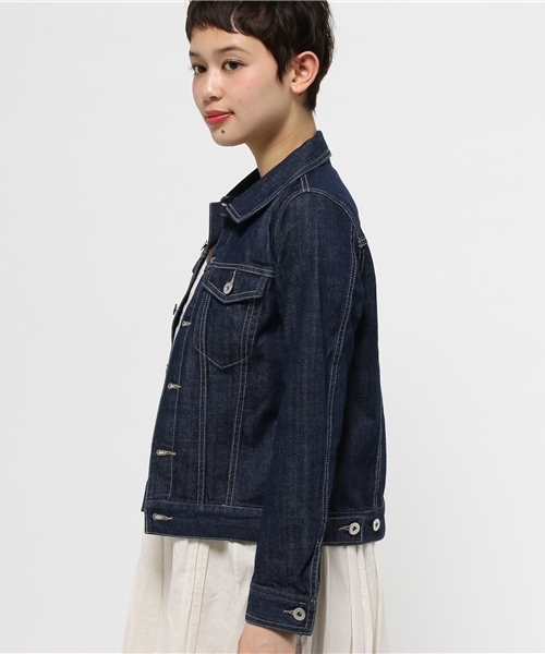 CIAOPANIC TYPY（チャオパニックティピー）の「Gジャン（デニムジャケット・レディース・ブルー/ネイビー・MEDIUM/SMALL）」の5枚目の写真