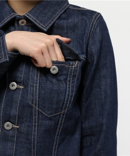 CIAOPANIC TYPY（チャオパニックティピー）の「Gジャン（デニムジャケット・レディース・ブルー/ネイビー・MEDIUM/SMALL）」の9枚目の写真