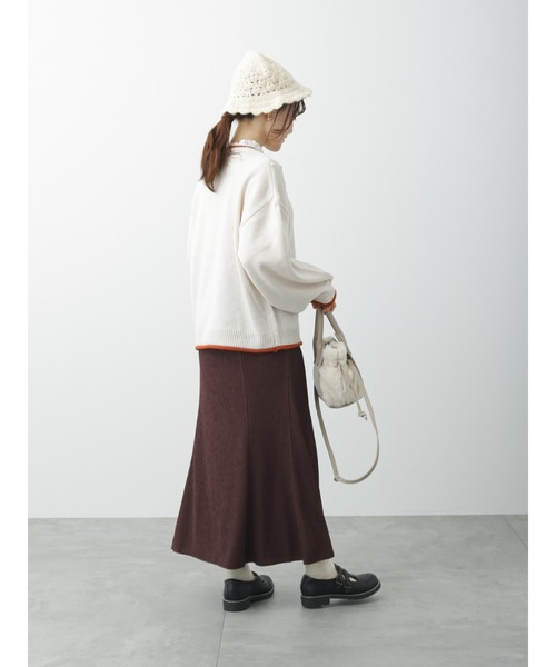 ehka sopo（エヘカソポ）の「レースハイネックプルオーバー（Tシャツ/カットソー・レディース・キナリ/チャコール/サックスブルー/オフホワイト・ﾌﾘ-）」の10枚目の写真