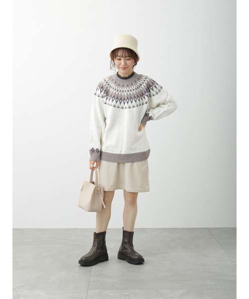 ehka sopo（エヘカソポ）の「レースハイネックプルオーバー（Tシャツ/カットソー・レディース・キナリ/チャコール/サックスブルー/オフホワイト・ﾌﾘ-）」の11枚目の写真