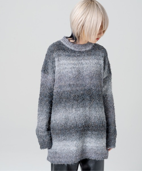 R/X（ロックス）の「グラデーションクルーネックニット（ニット/セーター・レディース・グレー/ブルー/パープル・FREE）」の21枚目の写真