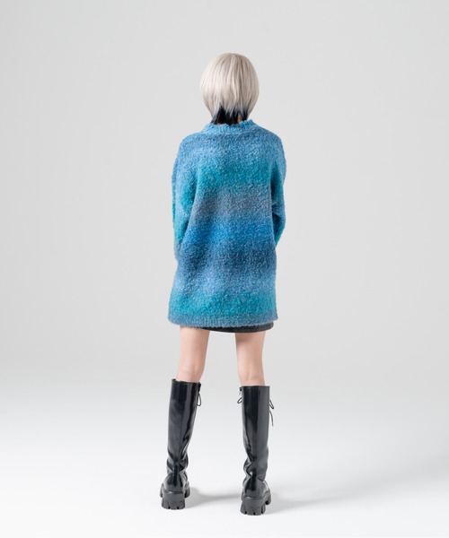 R/X（ロックス）の「グラデーションクルーネックニット（ニット/セーター・レディース・グレー/ブルー/パープル・FREE）」の16枚目の写真