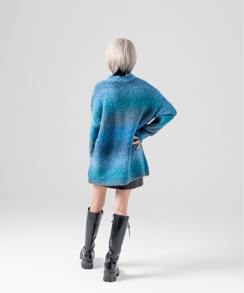 R/X（ロックス）の「グラデーションクルーネックニット（ニット/セーター・レディース・グレー/ブルー/パープル・FREE）」の18枚目の写真