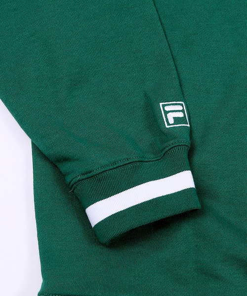 FILA(フィラ)の「FILA/フィラ オーバーサイズ ワンポイント ロゴ刺繍 ラインリブ カレッジ 長袖 スウェット トレーナー 裏毛(スウェット・メンズ・アッシュグレー/スミクロ/ケリーグリーン・S/M/L)」の15枚目の写真