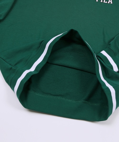 FILA(フィラ)の「FILA/フィラ オーバーサイズ ワンポイント ロゴ刺繍 ラインリブ カレッジ 長袖 スウェット トレーナー 裏毛(スウェット・メンズ・アッシュグレー/スミクロ/ケリーグリーン・S/M/L)」の17枚目の写真