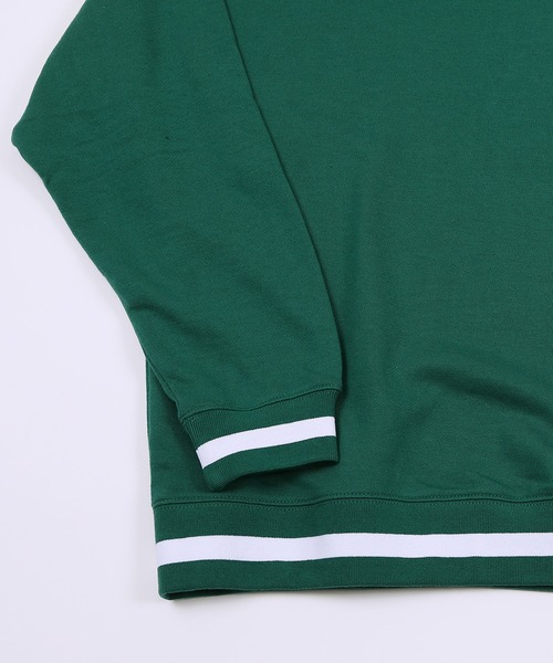 FILA(フィラ)の「FILA/フィラ オーバーサイズ ワンポイント ロゴ刺繍 ラインリブ カレッジ 長袖 スウェット トレーナー 裏毛(スウェット・メンズ・アッシュグレー/スミクロ/ケリーグリーン・S/M/L)」の16枚目の写真