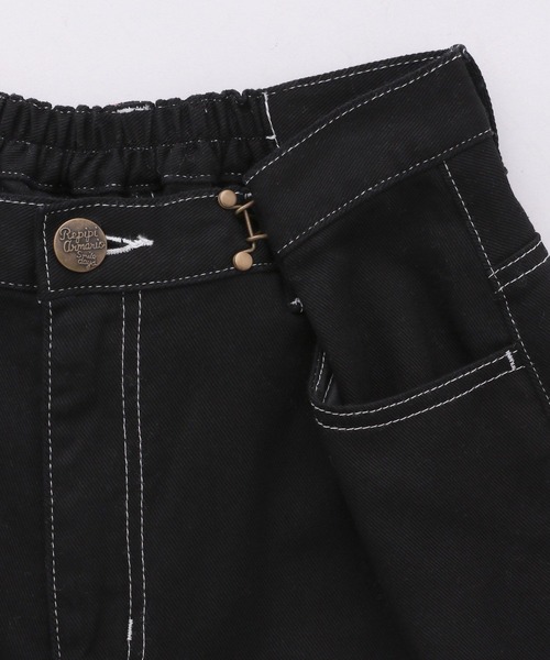 repipi armario（レピピ アルマリオ）の「ステッチホックワイドパンツ（デニムパンツ・キッズ・ブラック/チェック/ベージュ・SMALL/MEDIUM/LARGE）」の11枚目の写真