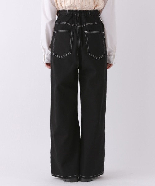 repipi armario（レピピ アルマリオ）の「ステッチホックワイドパンツ（デニムパンツ・キッズ・ブラック/チェック/ベージュ・SMALL/MEDIUM/LARGE）」の10枚目の写真