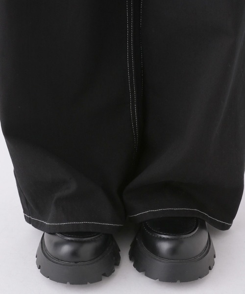 repipi armario（レピピ アルマリオ）の「ステッチホックワイドパンツ（デニムパンツ・キッズ・ブラック/チェック/ベージュ・SMALL/MEDIUM/LARGE）」の15枚目の写真