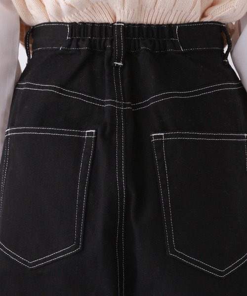 repipi armario（レピピ アルマリオ）の「ステッチホックワイドパンツ（デニムパンツ・キッズ・ブラック/チェック/ベージュ・SMALL/MEDIUM/LARGE）」の18枚目の写真
