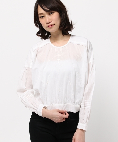 JOURNAL STANDARD(ジャーナルスタンダード)の「エンブロイダリーショートブラウス #(シャツ/ブラウス・レディース・ブラック/ホワイト/ボルドー・FREE)」の15枚目の写真