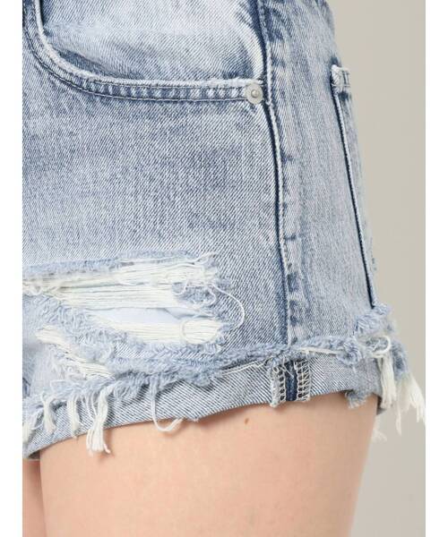 GYDA(ジェイダ)の「J/Wダメージデニムショートパンツ(デニムパンツ・レディース・インディゴブルー/ライトブルー・X-SMALL/SMALL/MEDIUM/LARGE)」の9枚目の写真