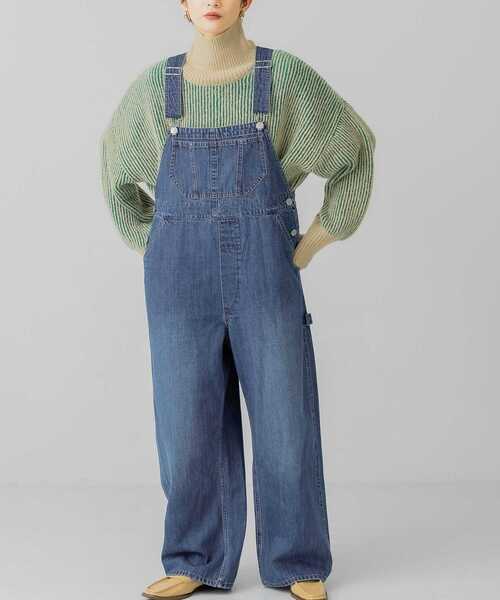 KBF（ケイビーエフ）の「2WAYハイウエストオーバーオール（サロペット/オーバーオール・レディース・ネイビー/ブルー・ONE）」の5枚目の写真