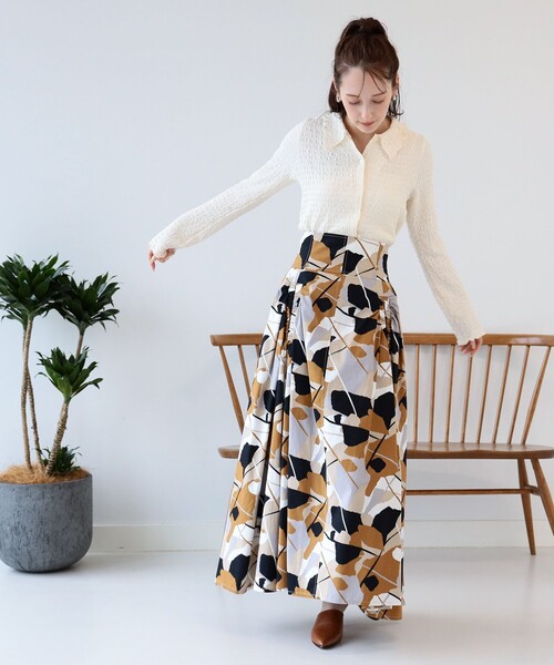 Ray BEAMS（レイビームス）の「Ray BEAMS / シャーリング シャツ（シャツ/ブラウス・レディース・ライトブルー/オフホワイト/イエロー・ONE SIZE）」の11枚目の写真