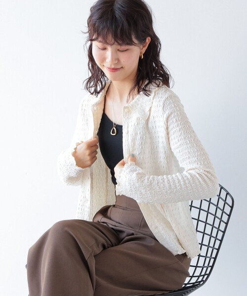 Ray BEAMS（レイビームス）の「Ray BEAMS / シャーリング シャツ（シャツ/ブラウス・レディース・ライトブルー/オフホワイト/イエロー・ONE SIZE）」の19枚目の写真