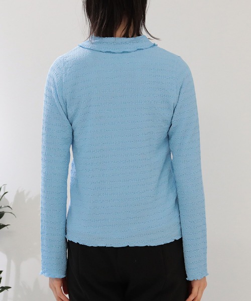 Ray BEAMS（レイビームス）の「Ray BEAMS / シャーリング シャツ（シャツ/ブラウス・レディース・ライトブルー/オフホワイト/イエロー・ONE SIZE）」の5枚目の写真