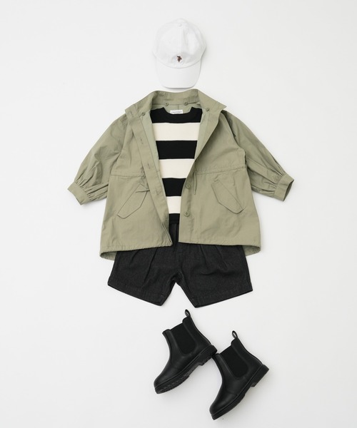 CIAOPANIC TYPY（チャオパニックティピー）の「【KIDS】【TYPY DENIM】甘織りデニムタックショーツ（デニムパンツ・キッズ・ブラック/アイボリー・S/M/L/XL/XXL）」の7枚目の写真