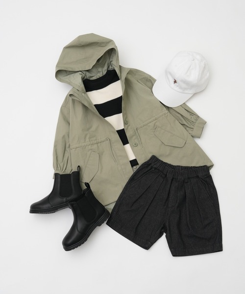 CIAOPANIC TYPY（チャオパニックティピー）の「【KIDS】【TYPY DENIM】甘織りデニムタックショーツ（デニムパンツ・キッズ・ブラック/アイボリー・S/M/L/XL/XXL）」の6枚目の写真