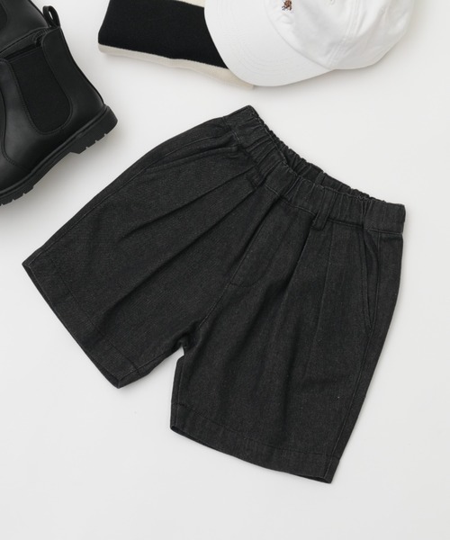 CIAOPANIC TYPY（チャオパニックティピー）の「【KIDS】【TYPY DENIM】甘織りデニムタックショーツ（デニムパンツ・キッズ・ブラック/アイボリー・S/M/L/XL/XXL）」の15枚目の写真